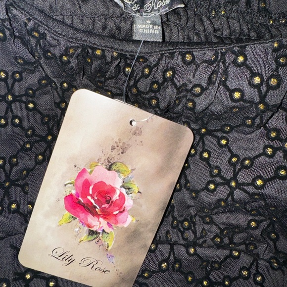 Lily Rose Black Ruffled Sheath Dress - Picture 2 of 7